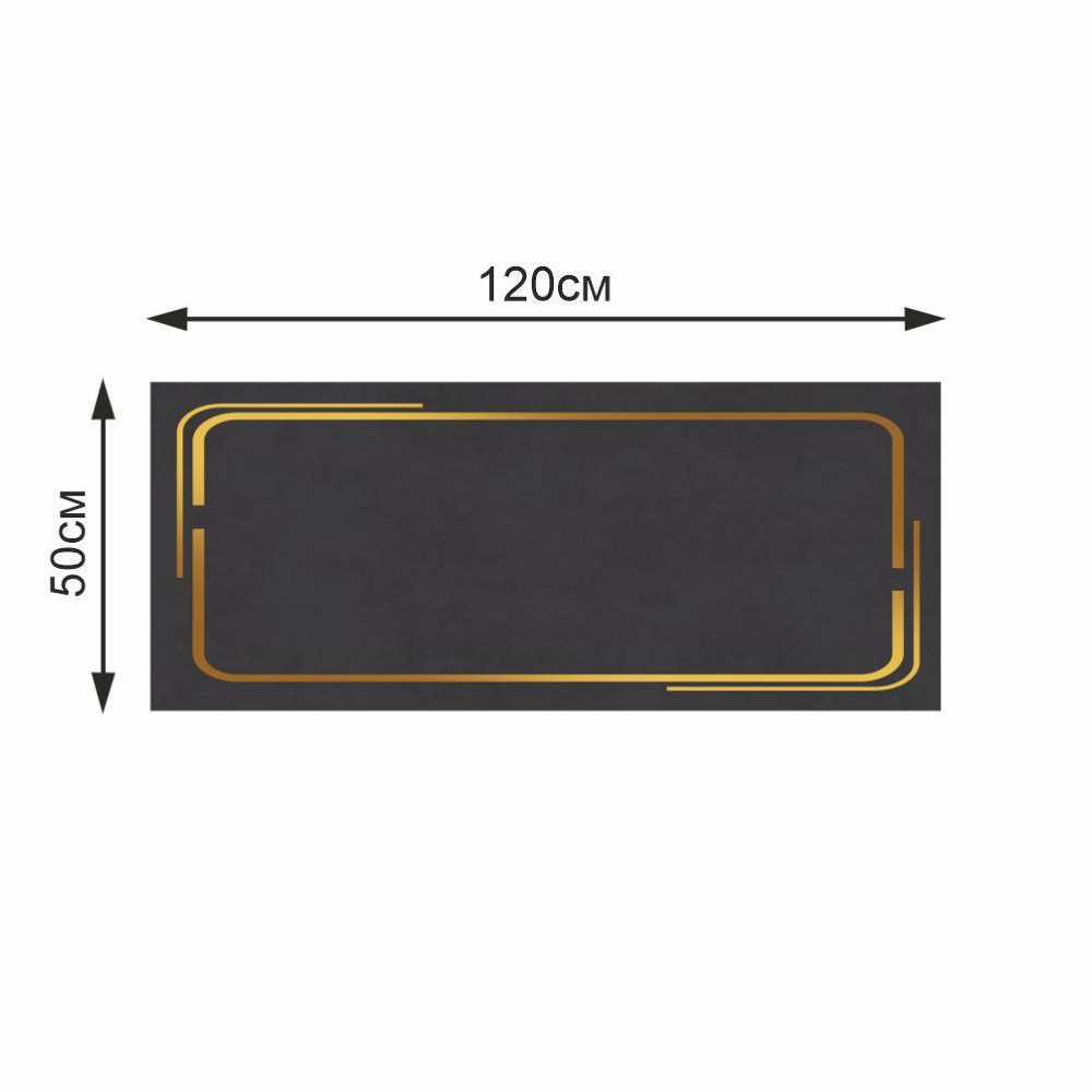 Суперпоглощающий Диатомитовый Коврик Aquarius для ванной и кухни 50 х 120 см Графитовый Мрамор Буча - изображение 2