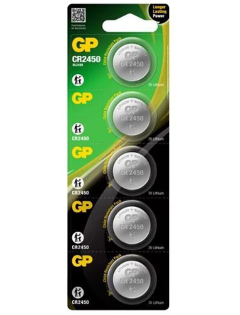 Батарейки-таблетки GP CR2450 / 3V блістер 5шт. ОРИГІНАЛ Дніпро