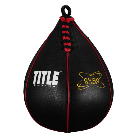 Пневмогруша боксерська TITLE Boxing Gyro Balanced Leather Speed Bag Black розмір L Каменское