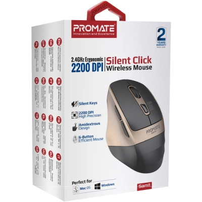 Мышка Promate Samit Wireless Gold (samit.gold) Винница - изображение 6