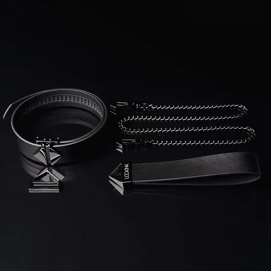 Повідець LOCKINK Tied Collar with Leash Set - Black Львів - фото 4