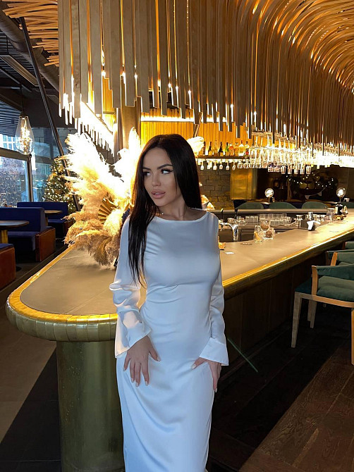 Жіноча стильна довга елегантна сукня дабл шовк Молочний, 46/48 Одеса - фото 7