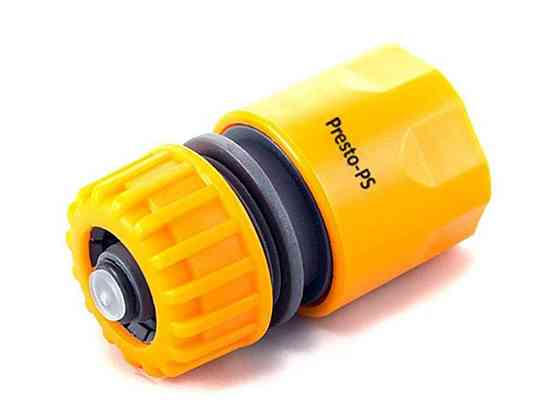 Коннектор 1/2-5/8 з аквастопом, для шланга (orange) 5810 ТМ PRESTO-PS Київ