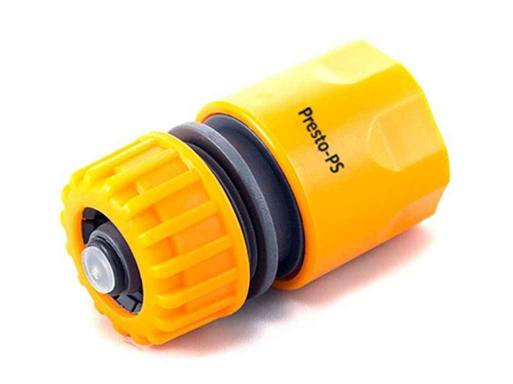 Коннектор 1/2-5/8 з аквастопом, для шланга (orange) 5810 ТМ PRESTO-PS Київ - фото 1