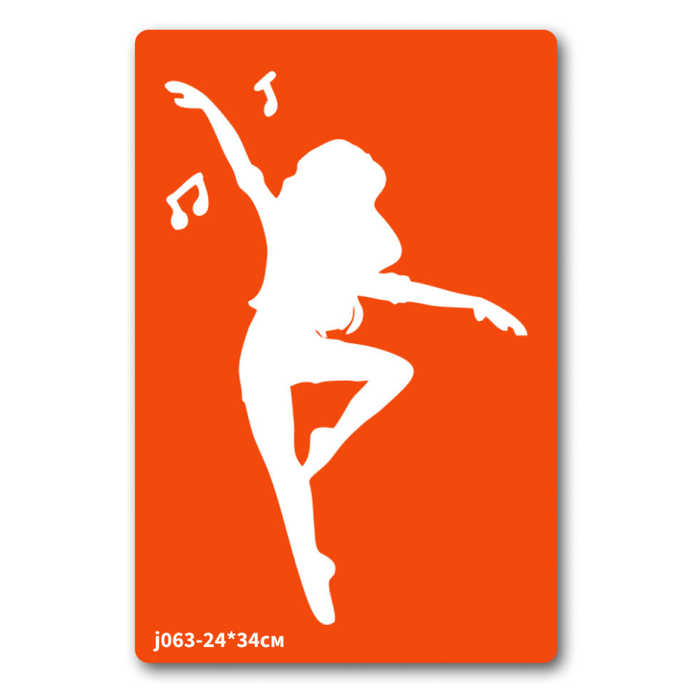 Трафарет для біо-тату Балет-2 j063-24*34см, розмір 24 х 34см Вінниця - фото 1