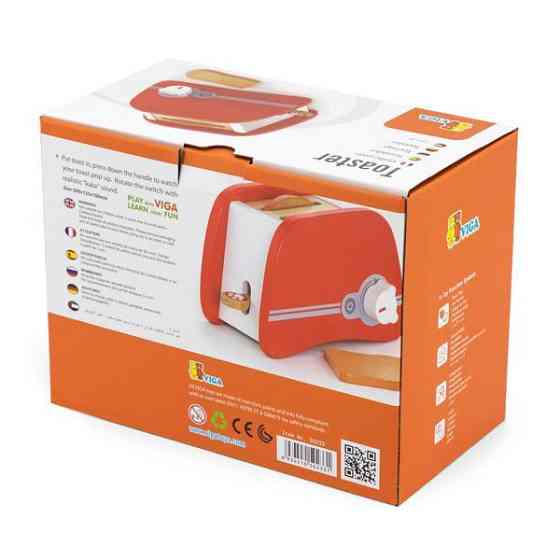 Іграшковий тостер Viga Toys з дерева (50233FSC) Харків
