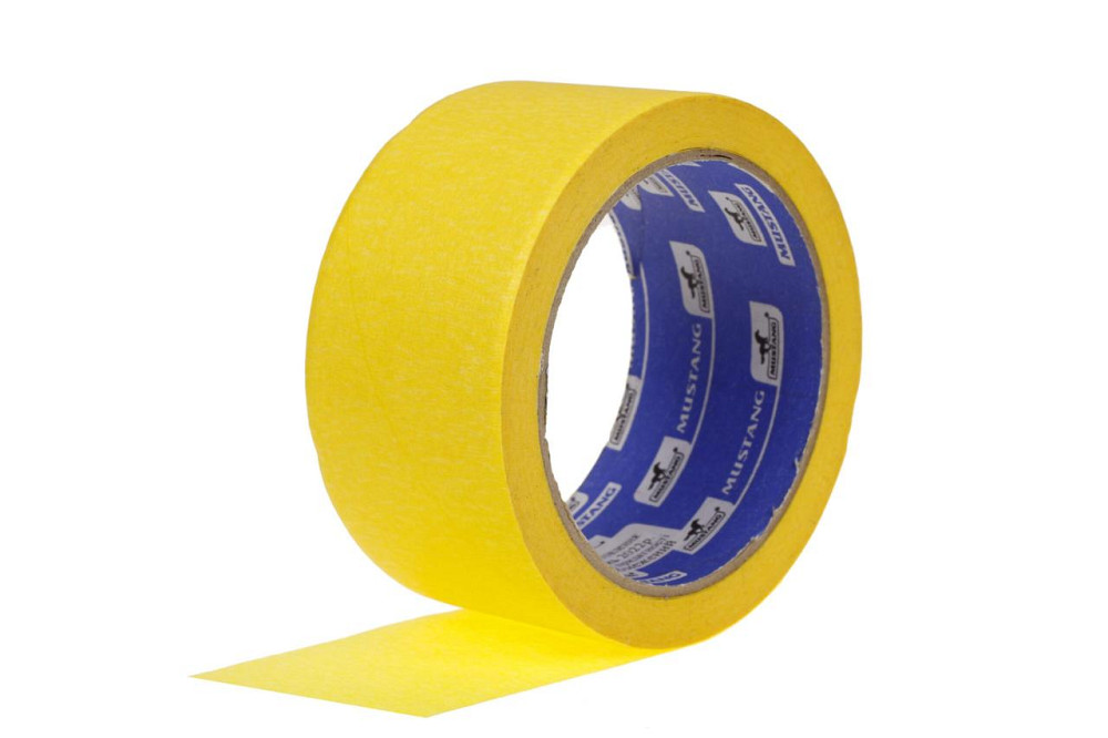 Малярная лента ДЕКОР Желтая MUSTANG 38мм х 20м Ровно - изображение 3