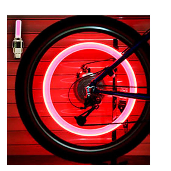 Светодиодные колпачки для колес велосипеда, авто на ниппель пара Feel Fit розовые Бровары - изображение 2