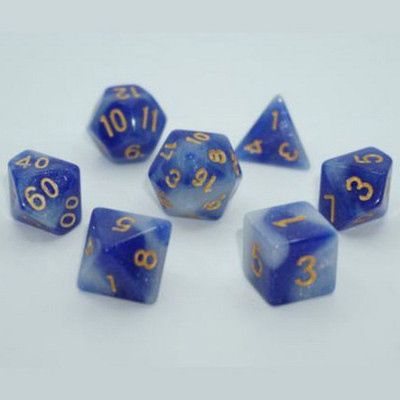 Набір кубиків для настільних ігор Games 7 Days Galaxy 7 Dice Set - Light blue (7 шт.) (g7dgala01) Вінниця - фото 1