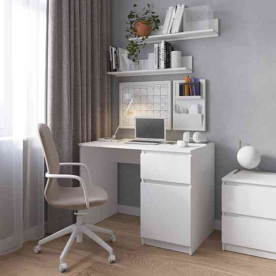 Комп’ютерний стіл VAYS R-18, письмовий з тумбою праворуч, без ручок, ЛДСП, 100×60×75 см - для дому та офісу Львів