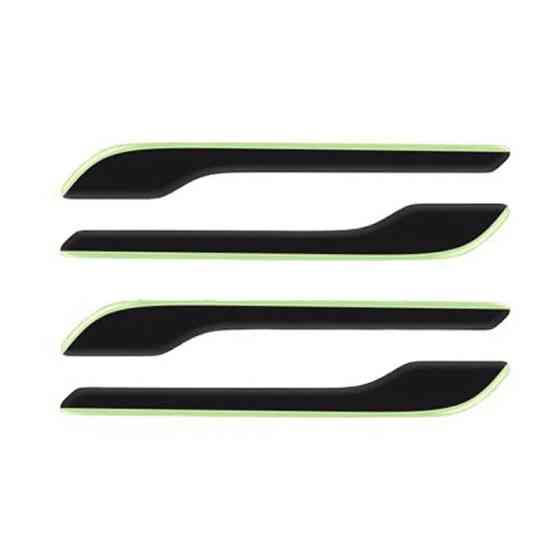 Чорні флуоресцентні  захисні наліпки на автомобільні ручки Aim Anti-scratch (для Tesla Model 3, Y, 4шт) Николаев