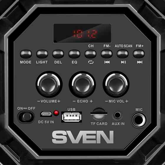 Акустическая система колонка Bluetooth ,караоке, FM-радио ,RGB подсветка Sven (PS-550) 36 Вт Нововолынск