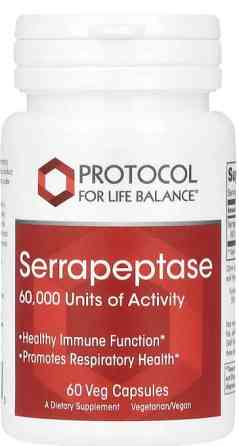 Серрапептаза Protocol for Life Balance Serrapeptase 60 вег капс Київ