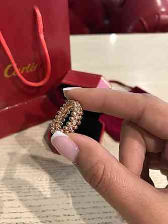 Cartier кільце з "зубчиками" у рожевому золоті з камінням / Cartier кільце з "зубчиками" Одеса