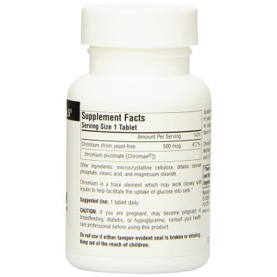 Мінерали Source Naturals Ультра Хром Пиколинат 500мкг, 120 таблеток (SN0516) Вінниця - фото 2