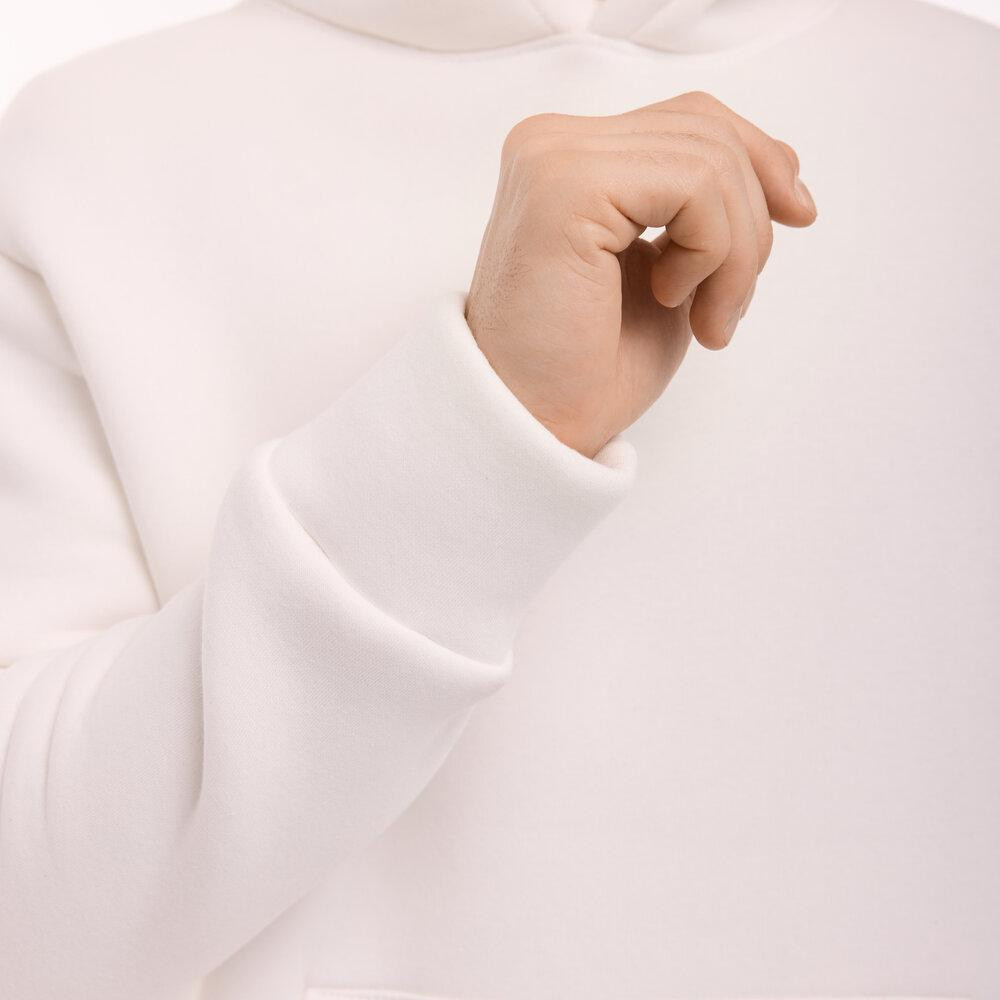 Тепле чоловіче худі на флісі з капюшоном молочне Pobedov 008 ЗИМА Київ - фото 13