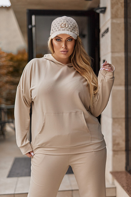 Спортивный костюм худи и джогеры Dante 46-48, Бежевый Киев - изображение 3