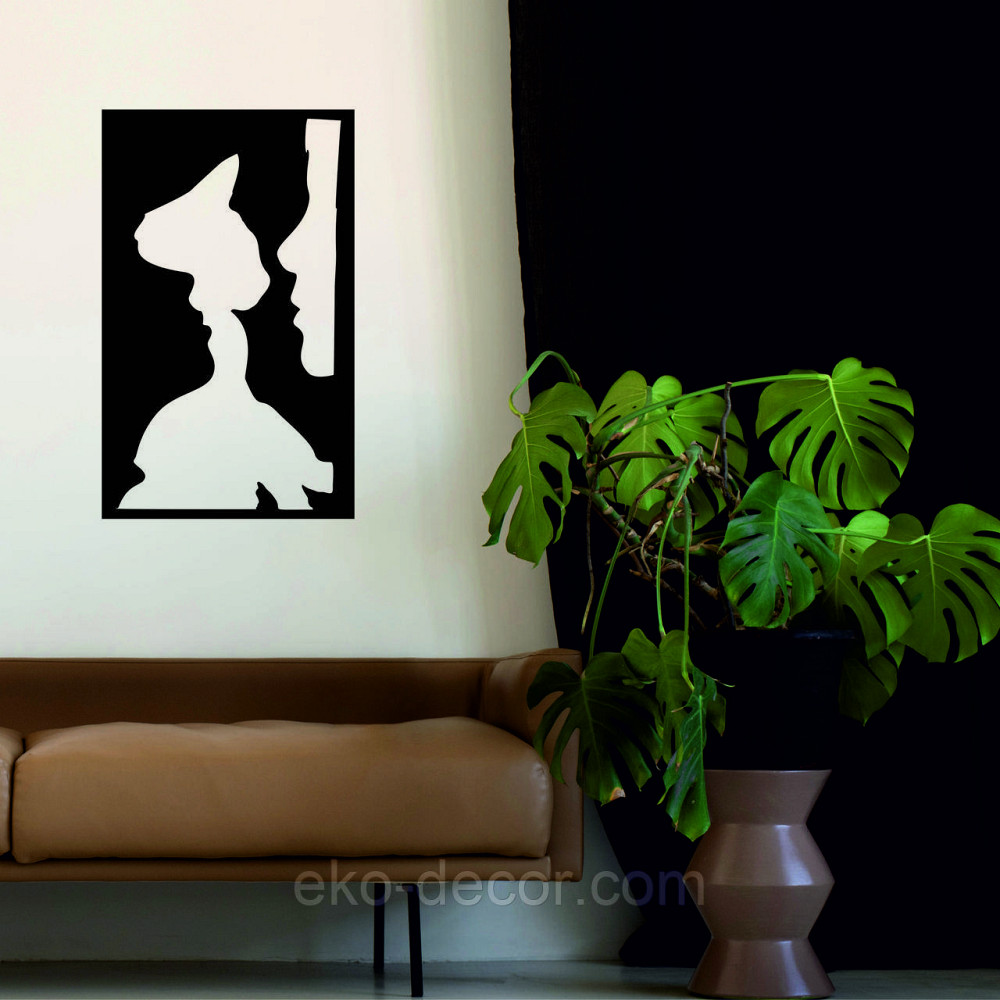 Декоративное настенное Панно «Силуэт», Декор на стену 70*43, Черный Киев - изображение 3