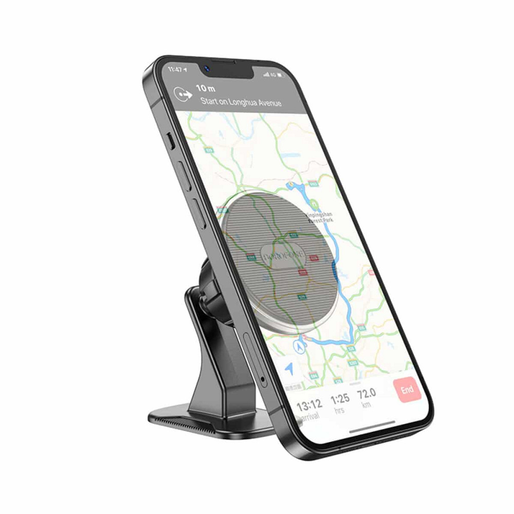 Тримач для мобільного BOROFONE BH63 Graceful magnetic Car holder Black Silver Київ - фото 4