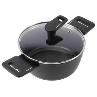 Кастрюля Bergner Copper, з кришкою 20 см (BG-30293-BK) Винница