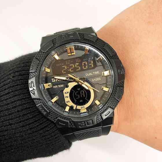 Армійські електронні годинники SKMEI 1881GDBK, Тактичні армійські годинники водонепроникні ZH-79 Львів