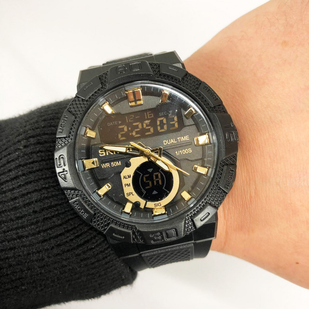 Армійські електронні годинники SKMEI 1881GDBK, Тактичні армійські годинники водонепроникні ZH-79 Львів - фото 5