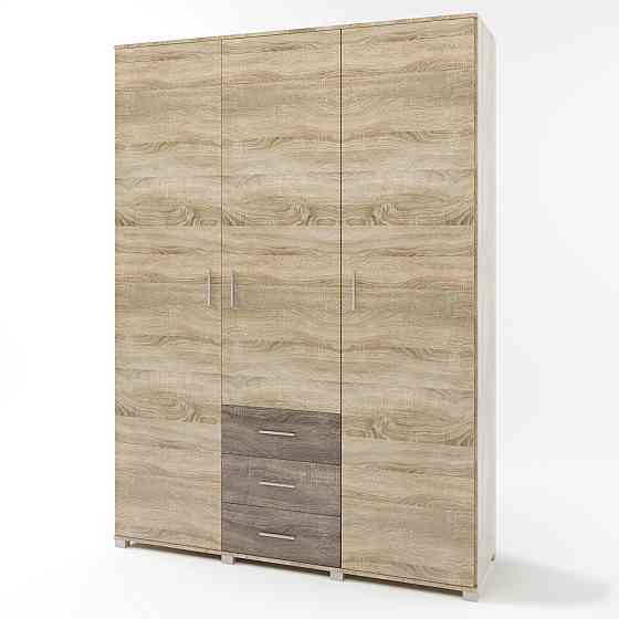 Шкаф распашной большой Эверест Бриз ШП-5 сонома + трюфель (DTM-2290) Львов