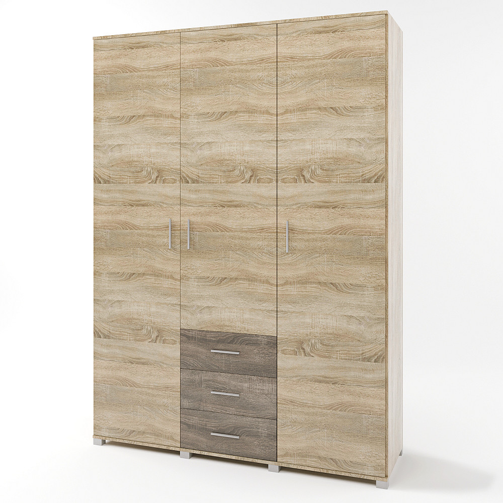 Шкаф распашной большой Эверест Бриз ШП-5 сонома + трюфель (DTM-2290) Львов - изображение 1