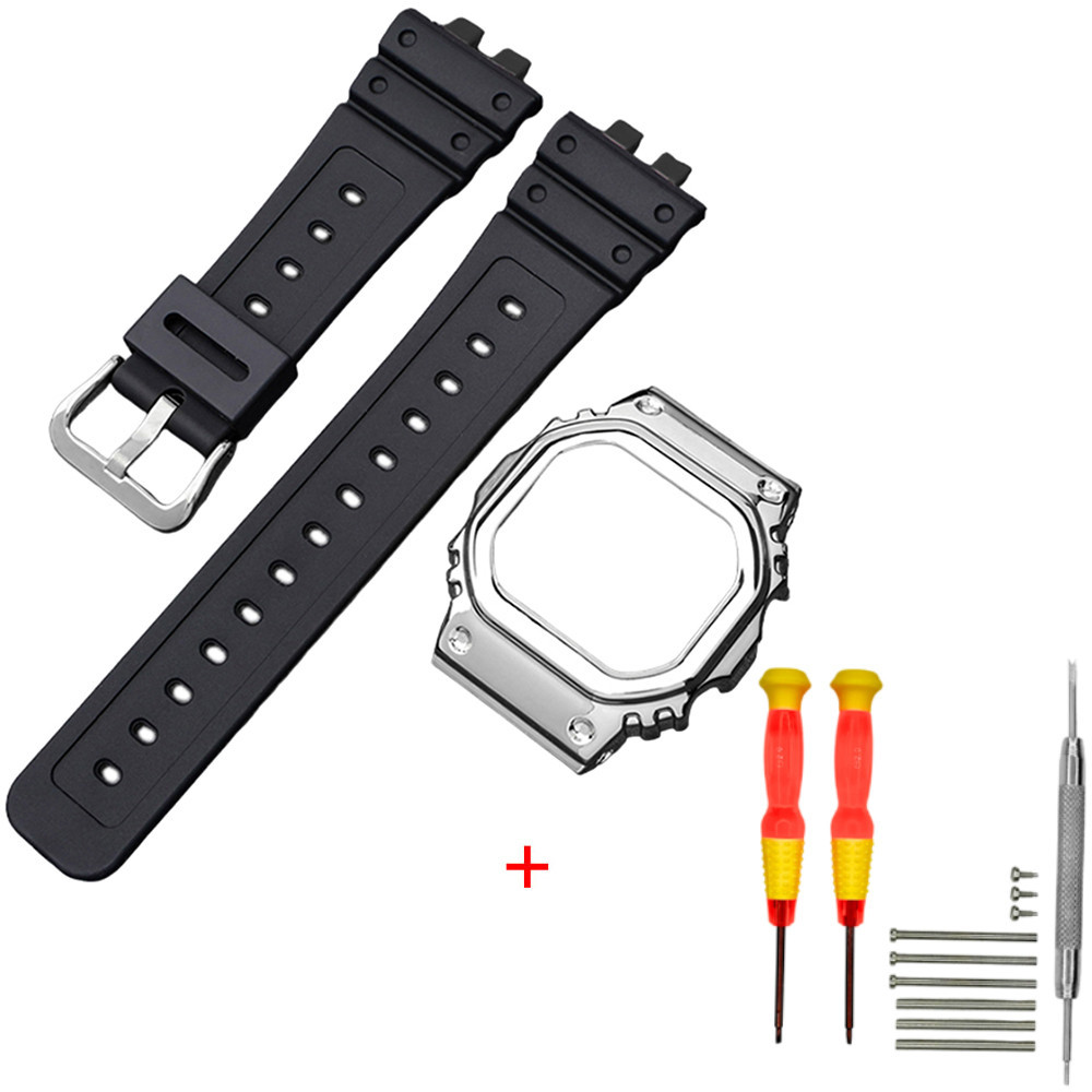 Ремінець + безель (рант) для Casio G-Shock GMW-B5000 Black SI SBR Київ - фото 1