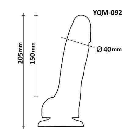 Фаллоимитатор с мошонкой на присоске OYO YQM-092 (длина 20.5 см, диаметр 4 см) Sex Aura Киев