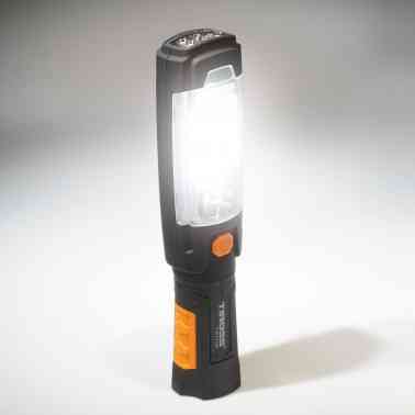 Фонарик с аккумулятором ручной с крючком 3Вт, оранжевый Днепр