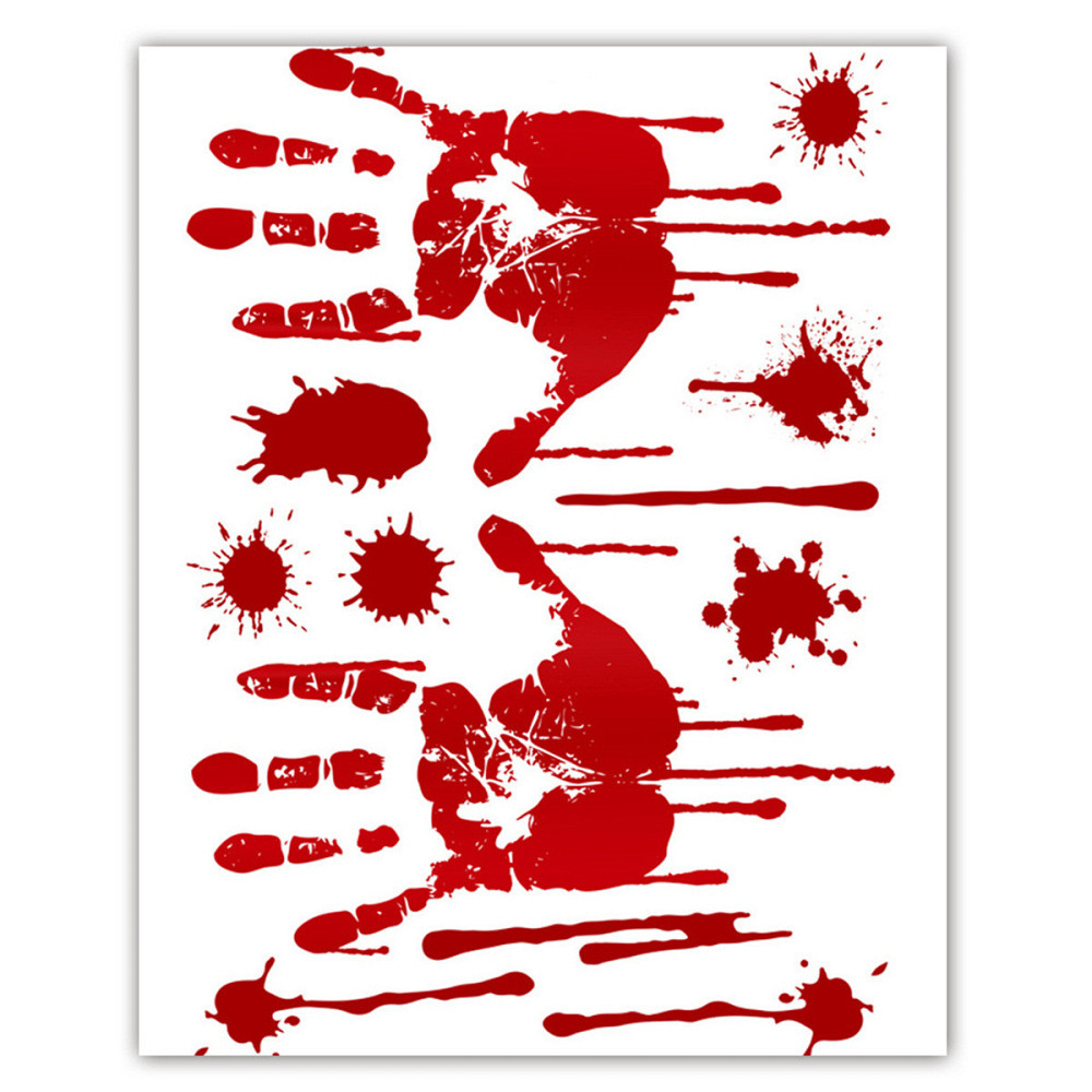 Наклейки на Хелловін Сліди 25 на 35 см червоний Київ - фото 3