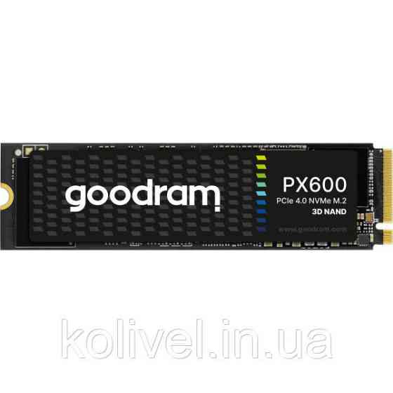 SSD 500GB GoodRAM PX600 M.2 2280 PCIe NVMe Gen 4x4 3D NAND, Retail (SSDPR-PX600-500-80#) Київ