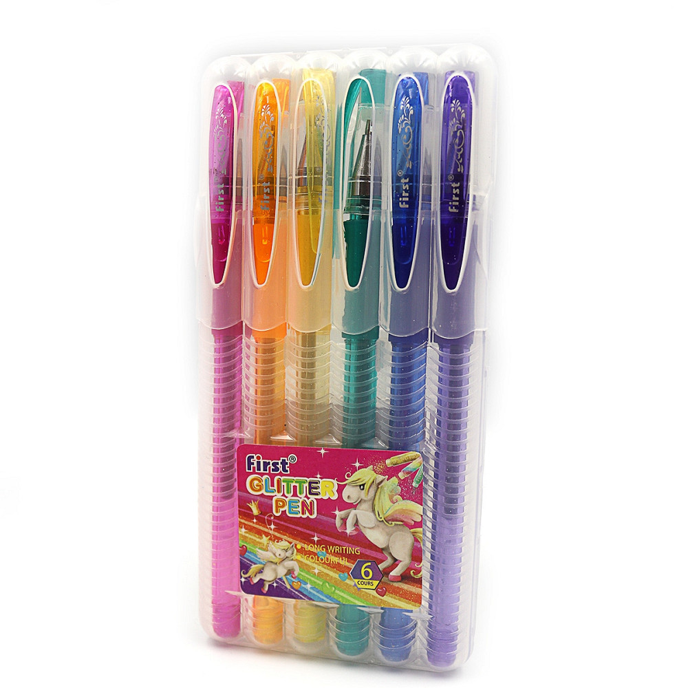 Набір гельових ручок "Josef Otten"  12кол 9838-12 глітер, PVC BOX с подвесом, 1шт/этик., шт Київ - фото 1