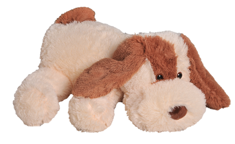 Плюшева Собачка Аліна Кулька 55 см персиковий з коричневим Київ - фото 1