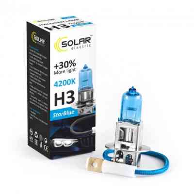 Автолампа SOLAR H3 12V 55W PK22s StarBlue 4200K (1243) Вінниця