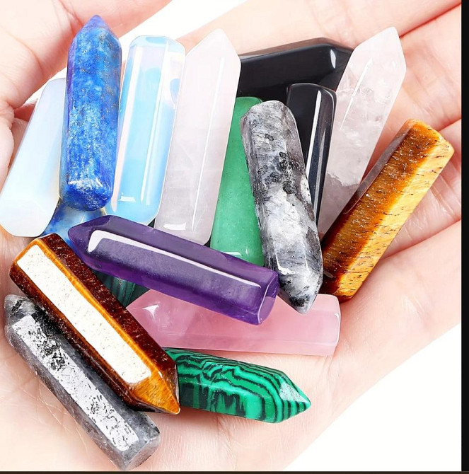 Набор из 10 шт. натуральных кристаллов в мешочке – для декора, медитаций и оберегов. Киев - изображение 5