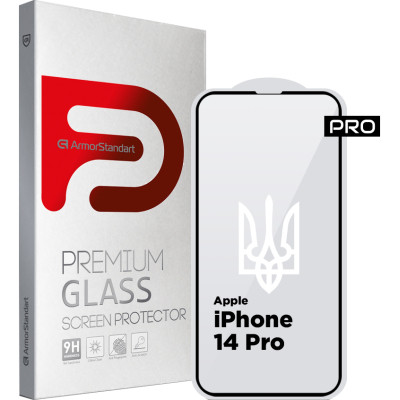 Скло захисне Armorstandart Pro 3D LE Apple iPhone 14 Pro Black (ARM65658) Вінниця - фото 1