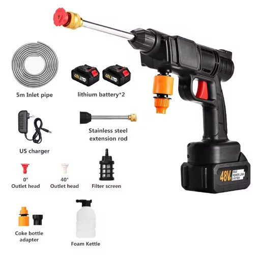 Аккумуляторная мойка Высокого Давления BX-3219, 2 Аккумулятора 24В, Мощность 550Вт, Расход Воды 4 Л/мин 5м Одесса - изображение 4