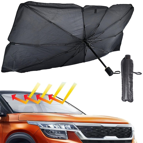 Сонцезахисна парасолька для лобового скла автомобіля (120х70см) SBR Київ