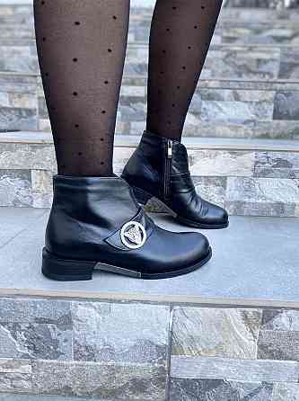 Черевики жіночі D and V 2130 чорні (весна-осінь, шкіра натуральна) (1227) 36р.37р.39р. 39 Коломия