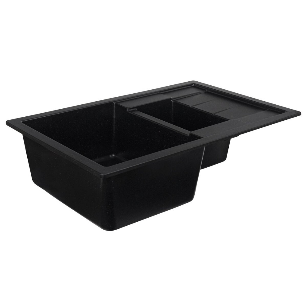 VALESO Гранітна мийка для кухні VALESO TOSKANA 7850W матова Чорний металік Коломия - фото 11