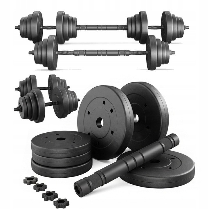 Гантели разборные битумные Abarqs HC-40, 2 х 20 кг Киев - изображение 1