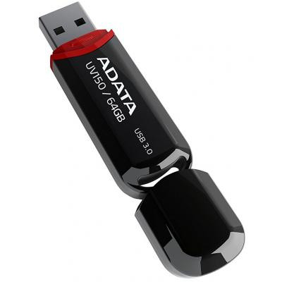 USB флеш накопичувач ADATA 64GB UV150 Black USB 3.0 (AUV150-64G-RBK) Вінниця - фото 3