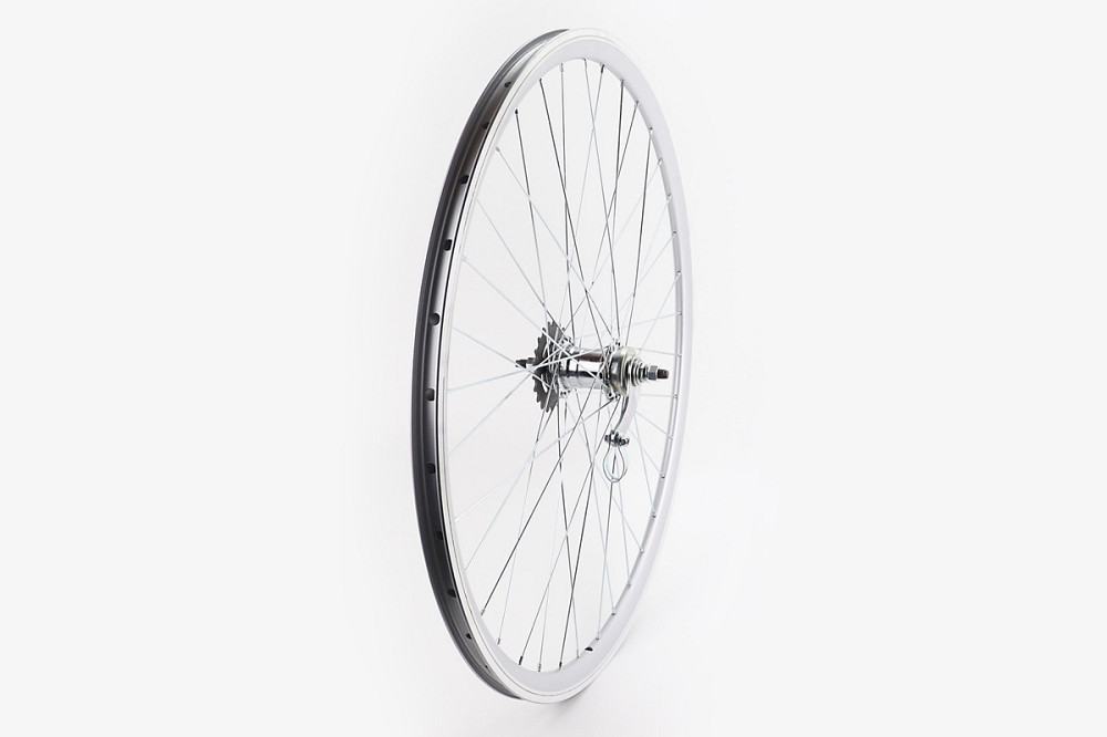 Колесо 28" заднє, обід "крапля" алюмінієвий, втулка ХВЗ VELOSTEEL (Чехія) 14Gх36H, крепл. гайка, сіре Київ - фото 2