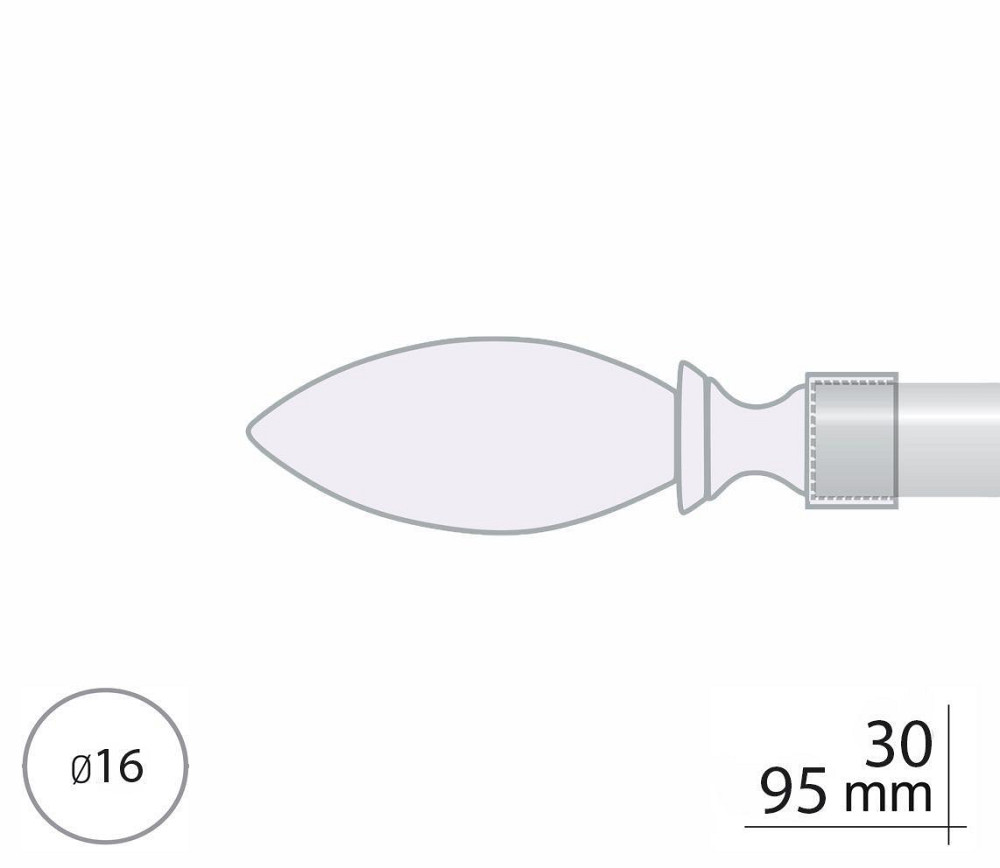 Закінчення для карнизу Orvit ІНСАНА 16 мм БЛАКИТЬ ЗОЛОТА Львів - фото 2