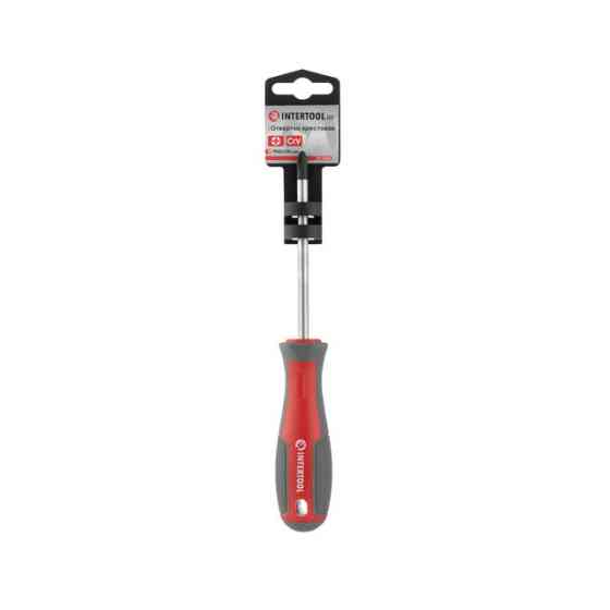 Викруткa хрестова, PH2×100 мм, Cr-V INTERTOOL VT-3320 Киев