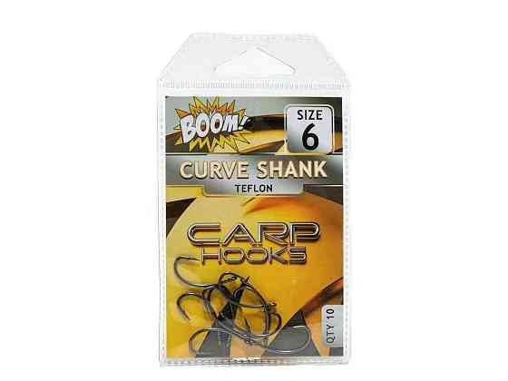 Гачок для мирної риби Curve Shank №6 (10 шт/уп) (Black Nickel) ТМ BOOM Київ