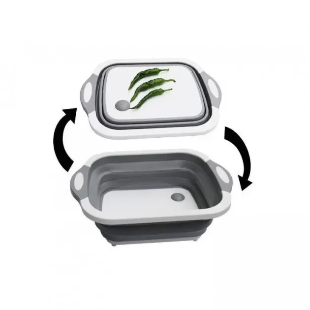 Разделочная доска 2 в 1 Chopper Доска-миска , доска контейнер, силиконовая доска Коломия - фото 7