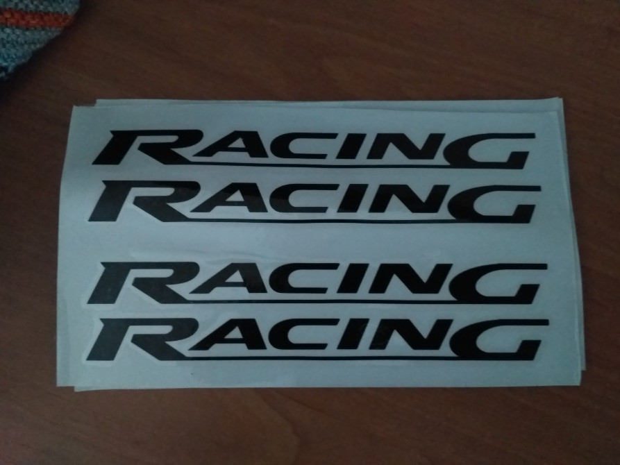 Наклейки на ручки Racing Чорна, диски, двірники Київ - фото 6